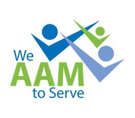 We AAM to Serve Logo